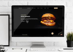 mockup made burger
