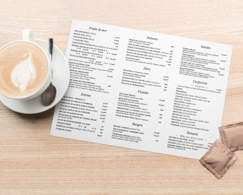 Carte restaurant